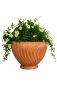 Preview: Großer Impruneta Wandtopf aus Terracotta – handgearbeitet und frostsicher